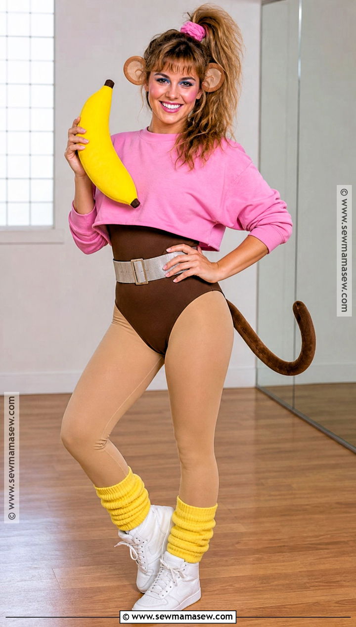 1980s Workout Monkey Costume - 30 Monkey Halloween Costume Ideas for Women