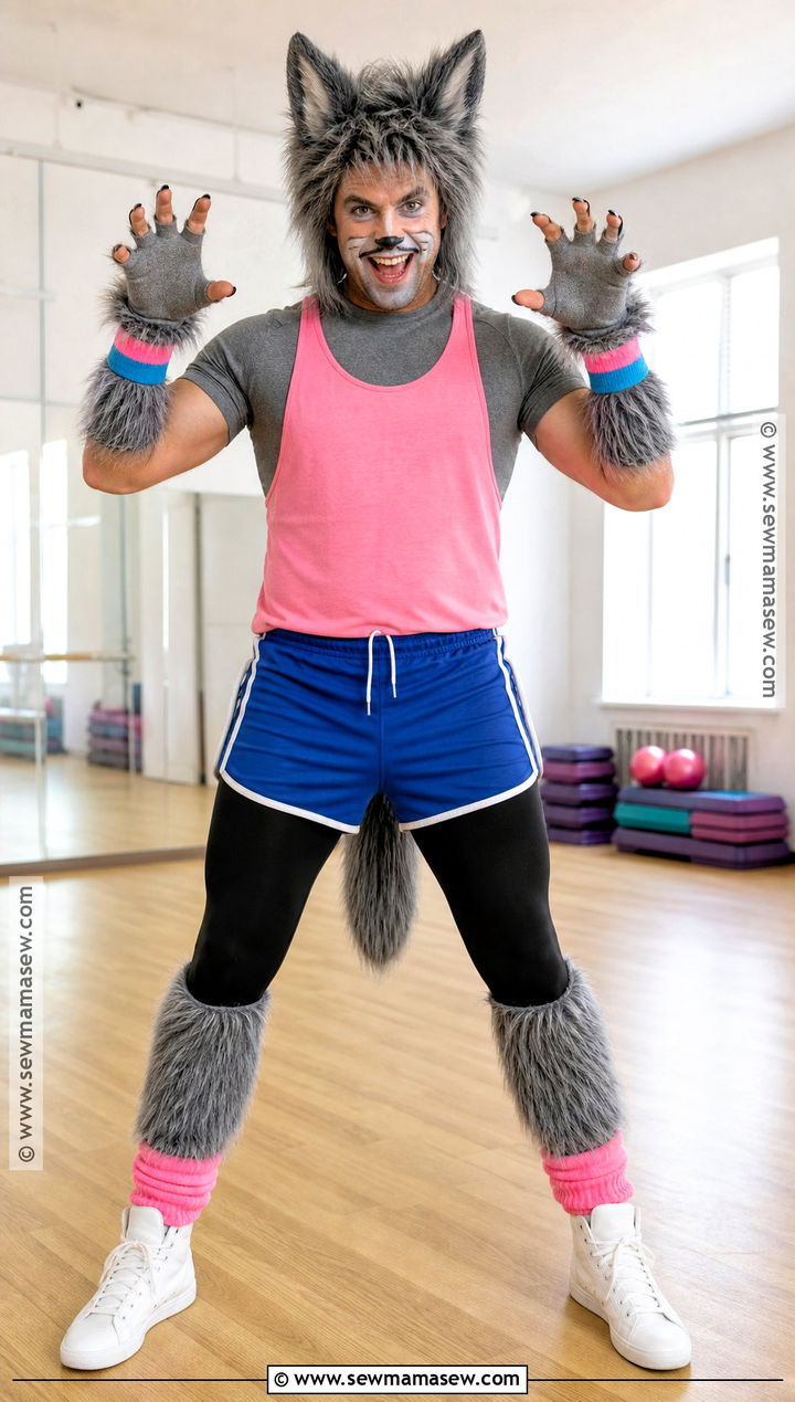1980s Workout Wolf Costume - 30 wolf costume ideas for men