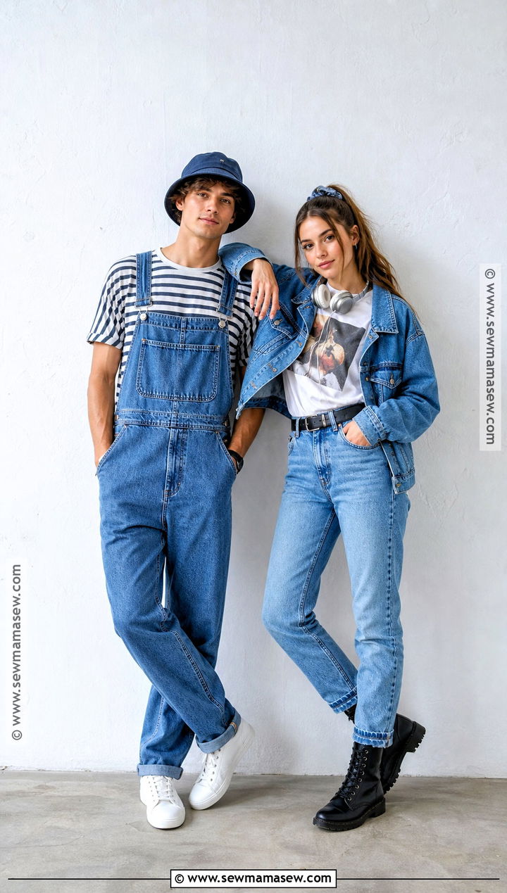 1990s Denim Couple Costume - 50 couples costume ideas