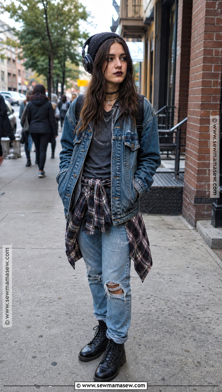 1990s Grunge Costume With Plaid Shirt - 50 halloween costume ideas