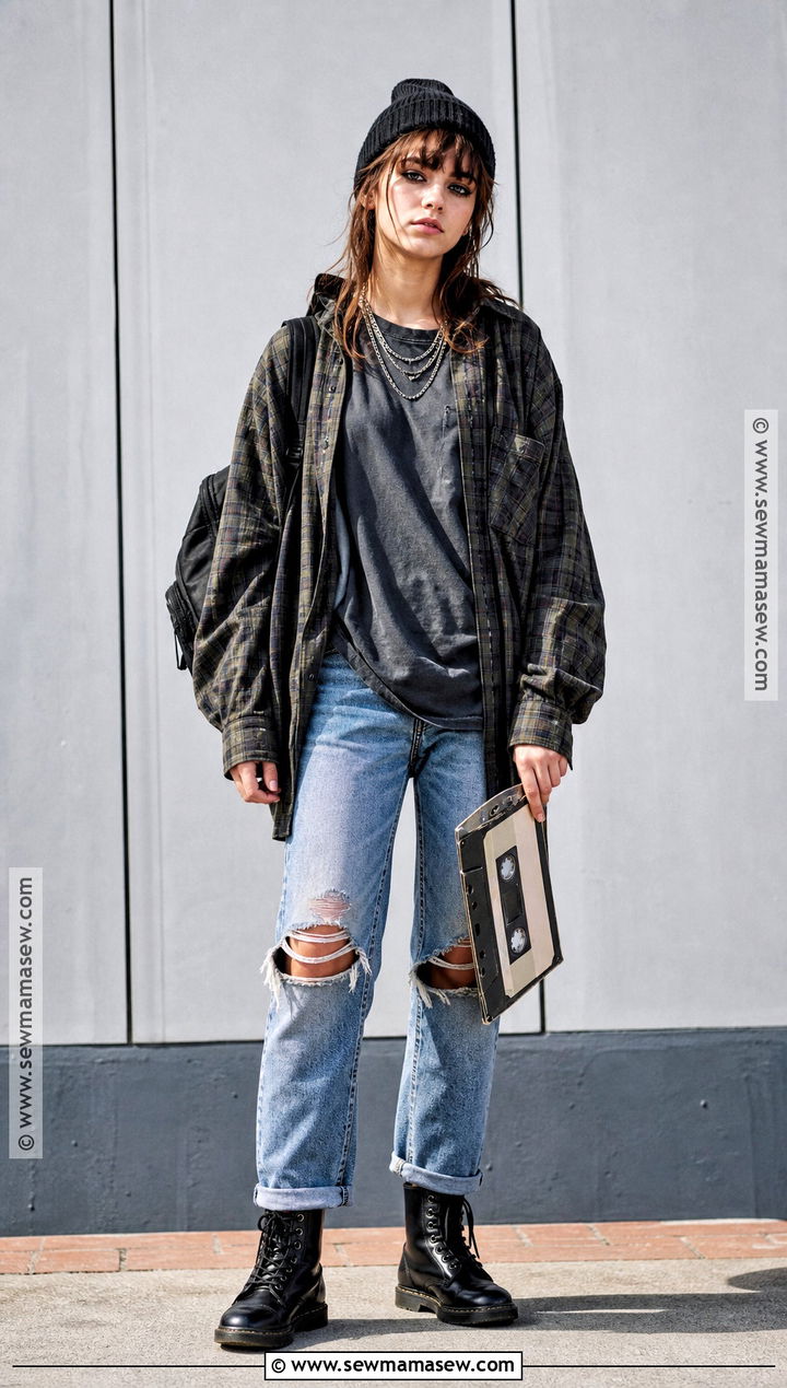 1990s Grunge Costume With Plaid Shirt - 35 costumes for halloween