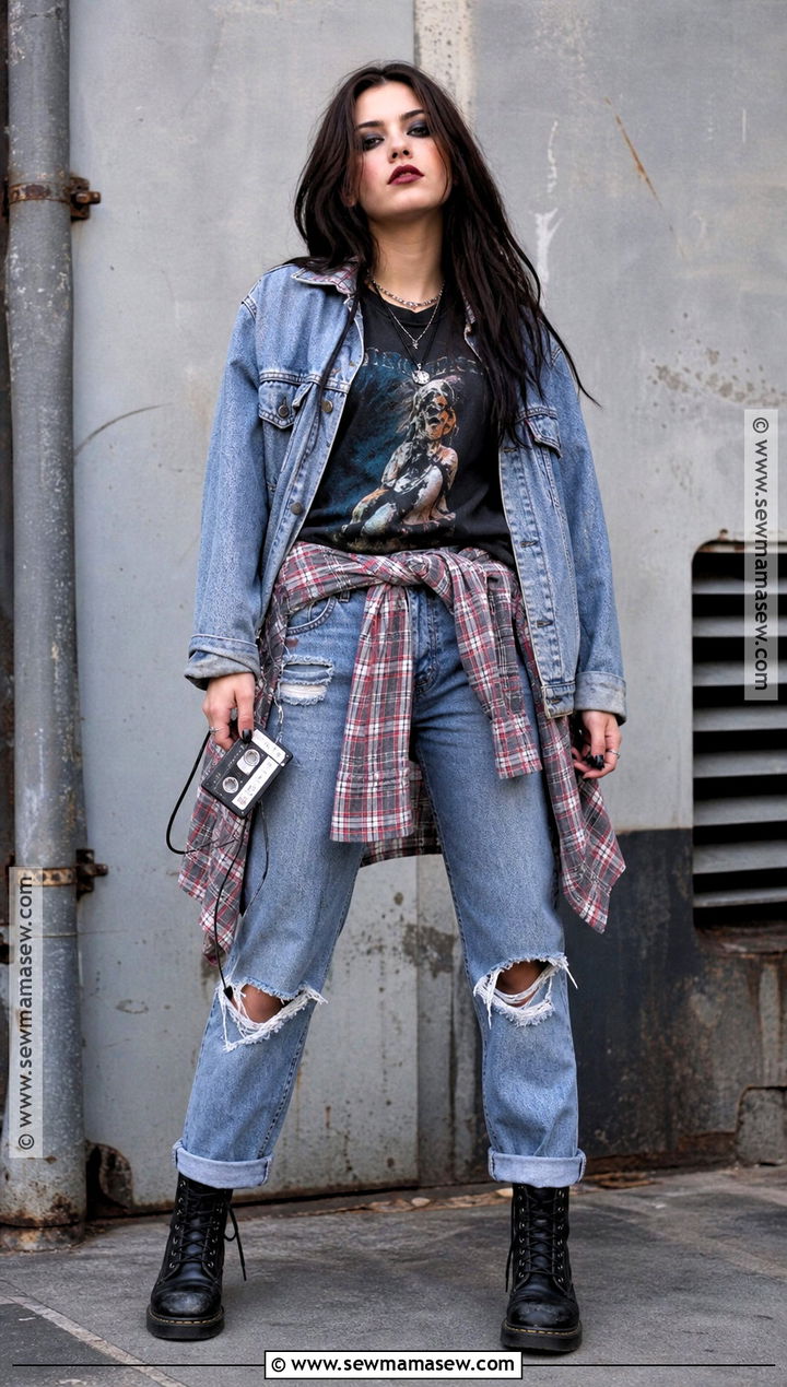 1990s Grunge Costume With Plaid Shirt - 40 costume party ideas