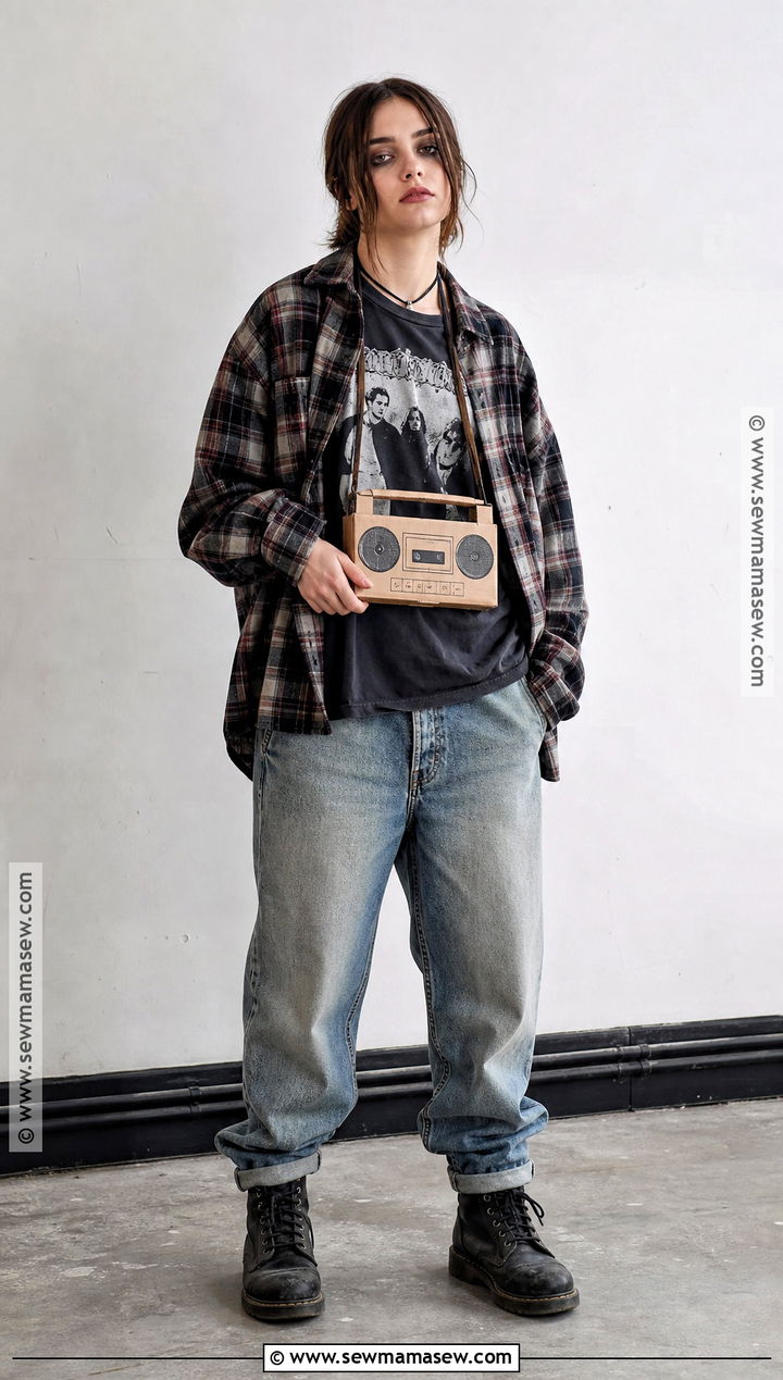 1990s Grunge Costume With Thrifted Layers - 30 Low Budget Halloween Costumes