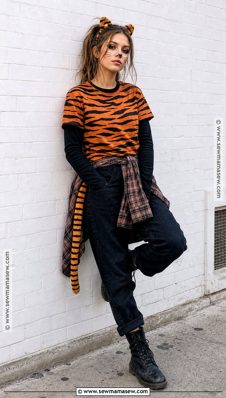 1990s Grunge Tiger Costume - 35 Tiger Costume Ideas for Women