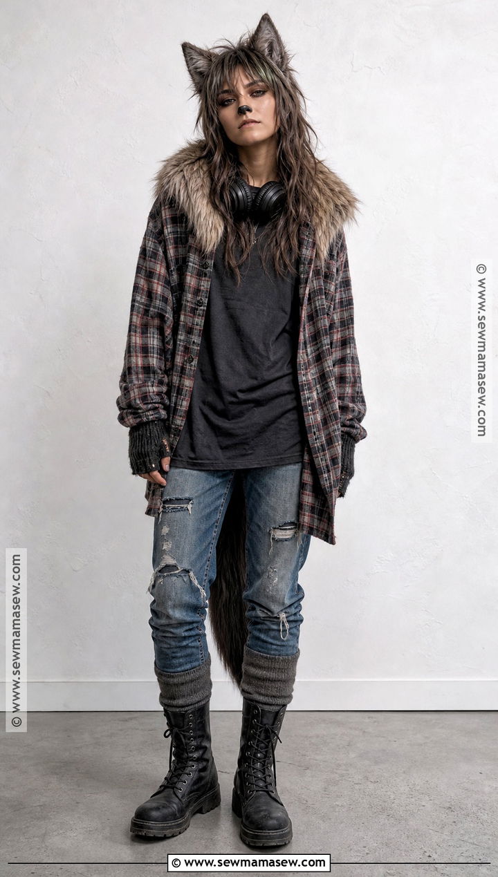 1990s Grunge Wolf Costume - 40 wolf costume ideas