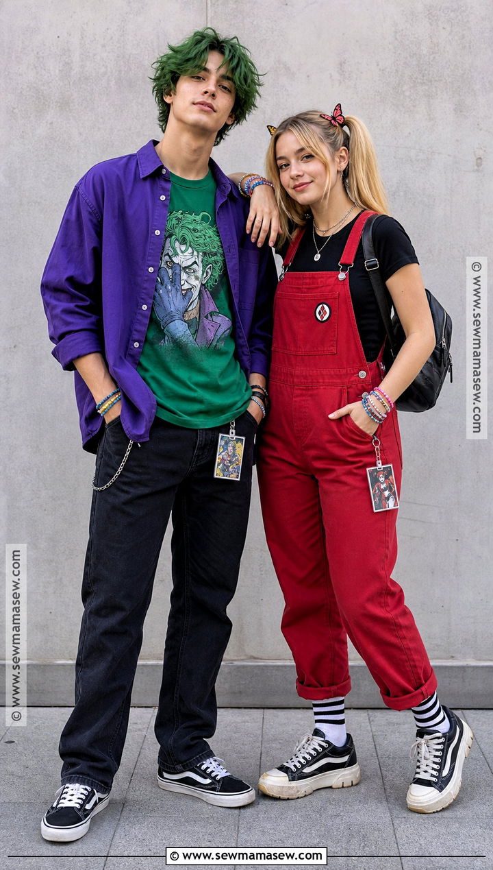 1990s Joker And Harley Quinn Couple Costume - 35 joker couple costume ideas