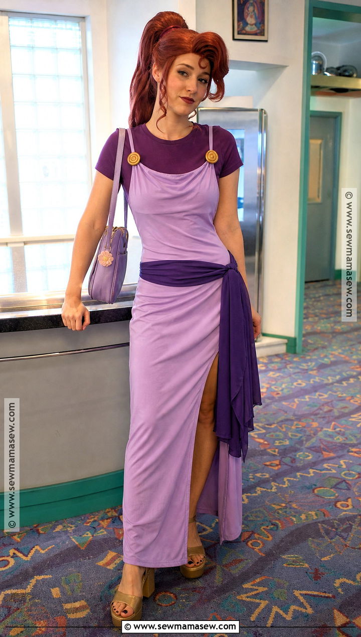 1990s Megara Cosplay With Slip Dress - 35 megara cosplay ideas