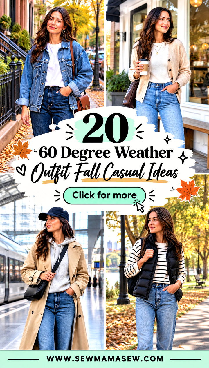 20 60 Degree Weather Outfit Fall Casual Ideas for Cozy Days - 20 60 Degree Weather Outfit Fall Casual Ideas for Cozy Days