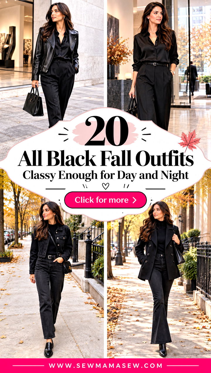 20 All Black Fall Outfits Classy Enough for Day and Night - 20 All Black Fall Outfits Classy Enough for Day and Night
