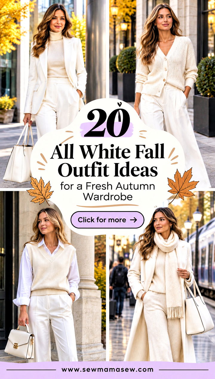 20 All White Fall Outfit Ideas for a Fresh Autumn Wardrobe - 20 All White Fall Outfit Ideas for a Fresh Autumn Wardrobe
