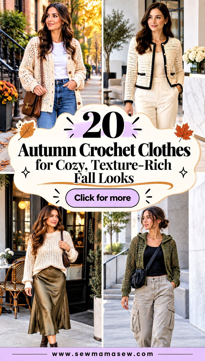 20 Autumn Crochet Clothes for Cozy Texture-Rich Fall Looks - 20 Autumn Crochet Clothes for Cozy, Texture-Rich Fall Looks