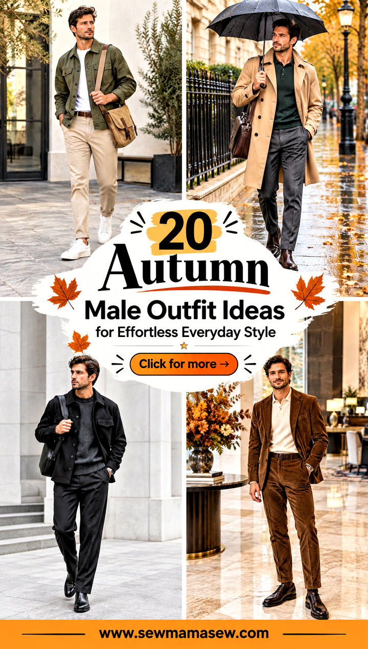 20 Autumn Male Outfit Ideas for Effortless Everyday Style - 20 Autumn Male Outfit Ideas for Effortless Everyday Style