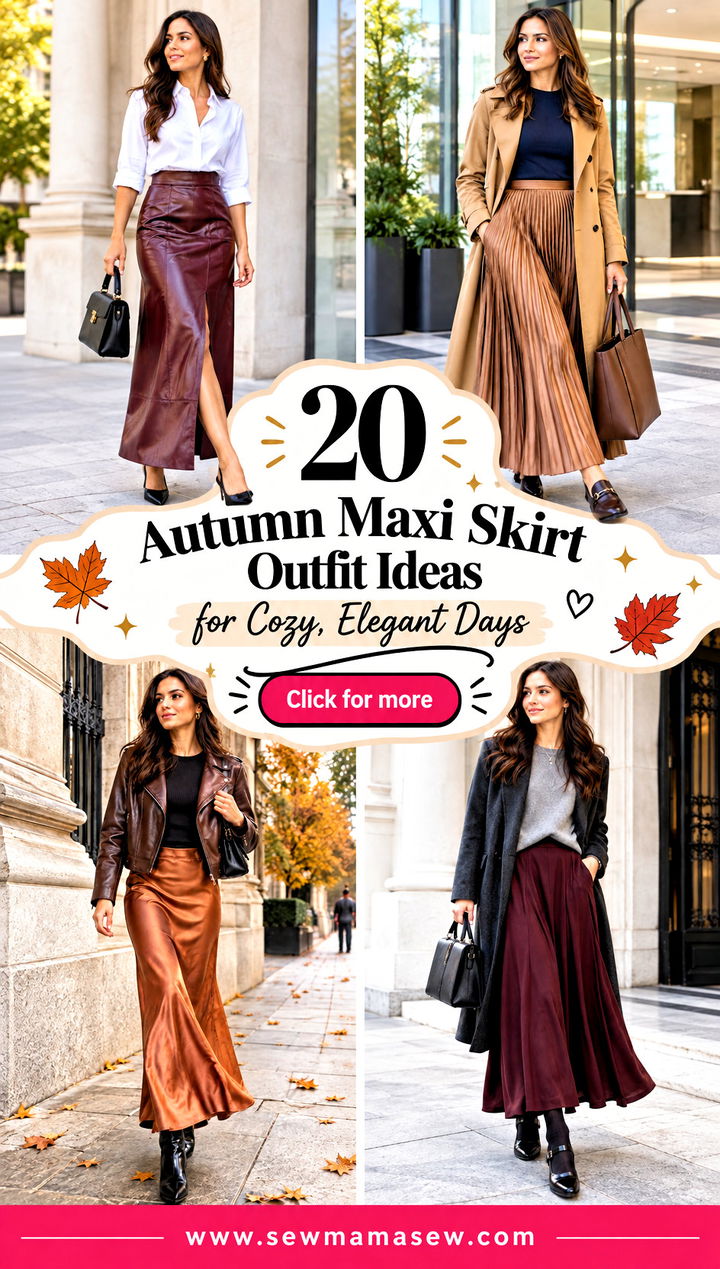 20 Autumn Maxi Skirt Outfit Ideas for Cozy Elegant Days - 20 Autumn Maxi Skirt Outfit Ideas for Cozy, Elegant Days