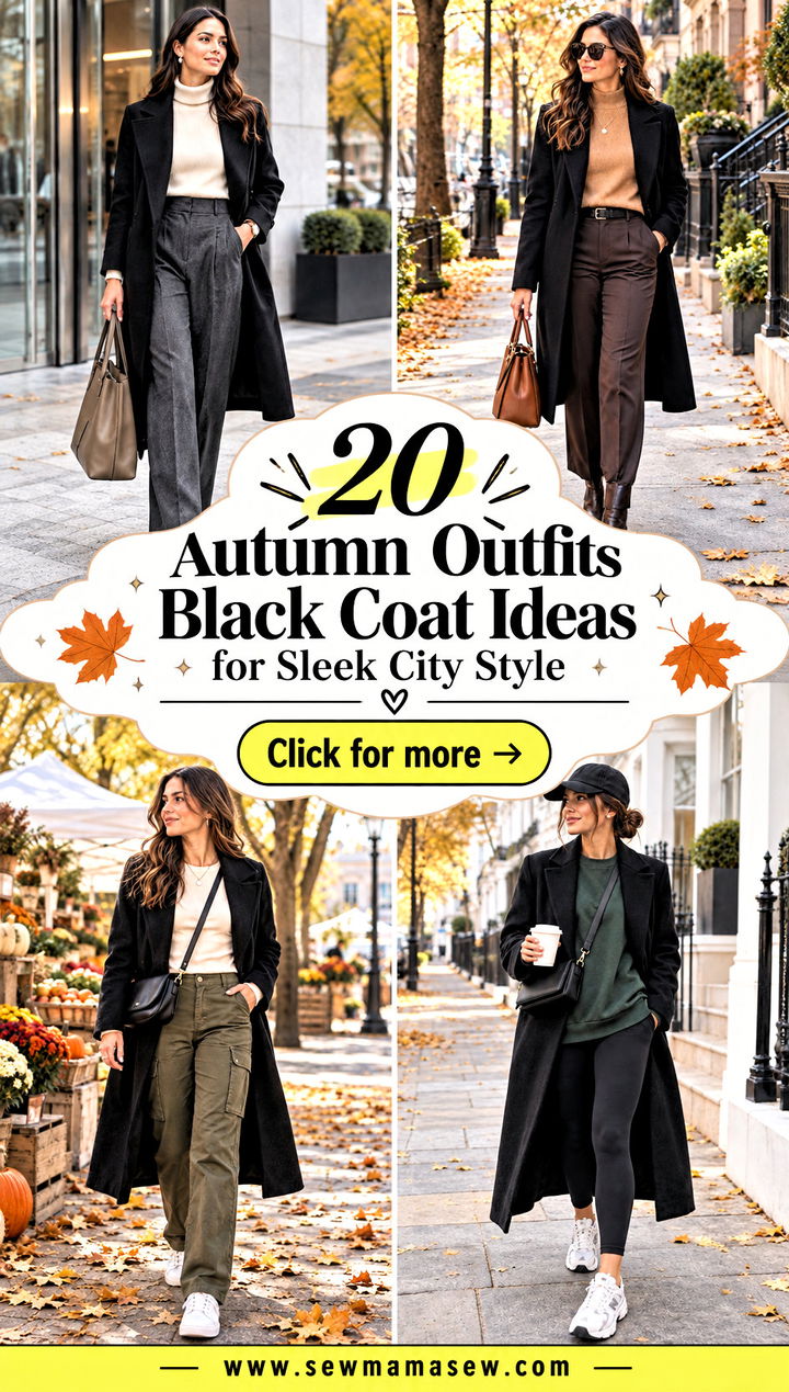 20 Autumn Outfits Black Coat Ideas for Sleek City Style - 20 Autumn Outfits Black Coat Ideas for Sleek City Style