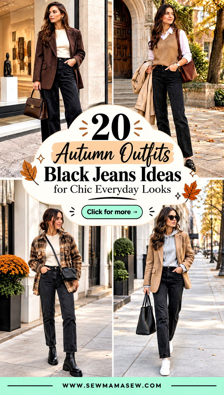20 Autumn Outfits Black Jeans Ideas for Chic Everyday Looks - 20 Autumn Outfits Black Jeans Ideas for Chic Everyday Looks