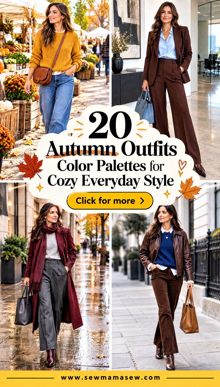 20 Autumn Outfits Color Palettes for Cozy Everyday Style - 20 Autumn Outfits Color Palettes for Cozy Everyday Style