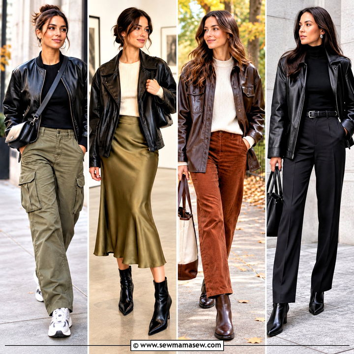 20 Autumn Outfits Leather Jacket: Edgy Looks for Cool Days
