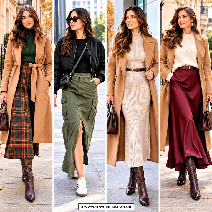 20 Autumn Outfits Long Skirt: Cozy Layers for Effortless Style