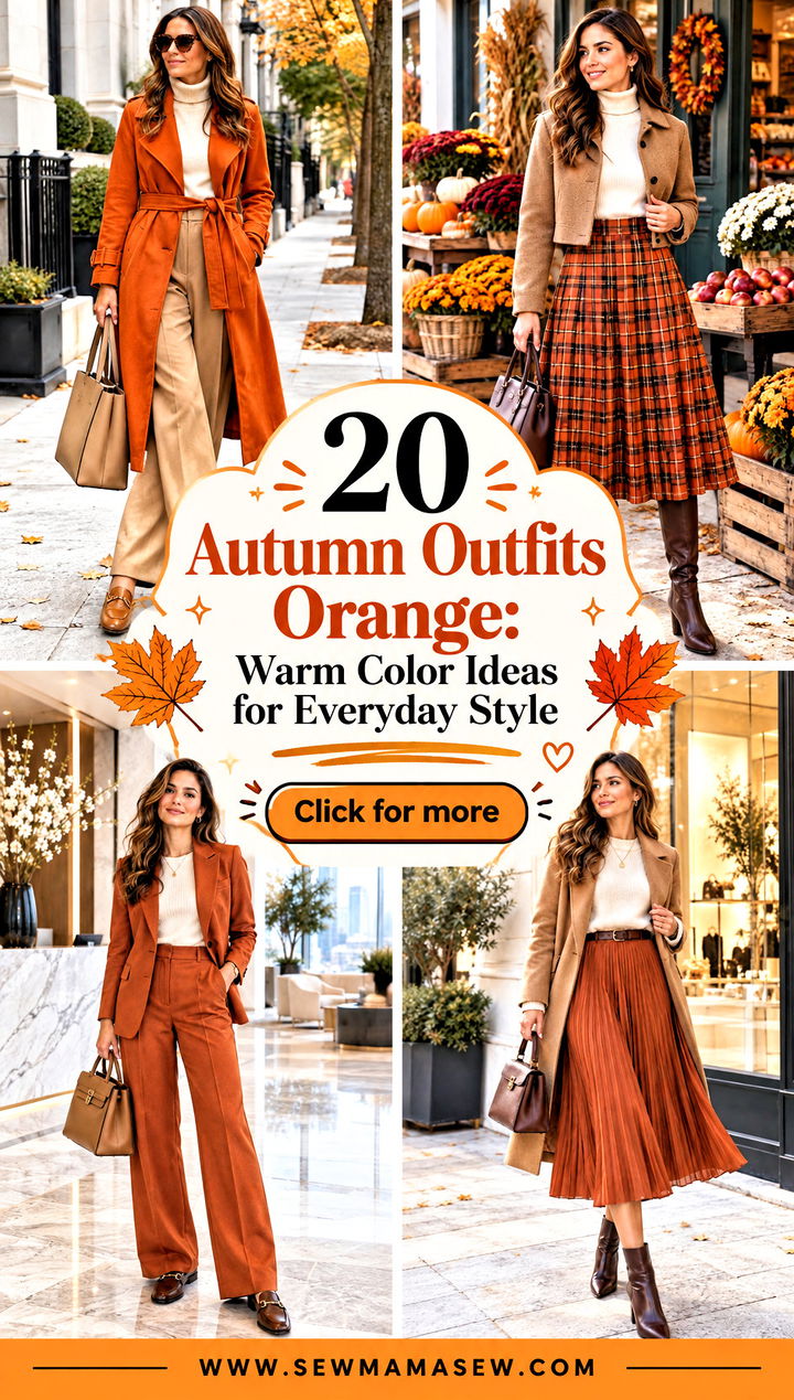 20 Autumn Outfits Orange Warm Color Ideas for Everyday Style - 20 Autumn Outfits Orange: Warm Color Ideas for Everyday Style