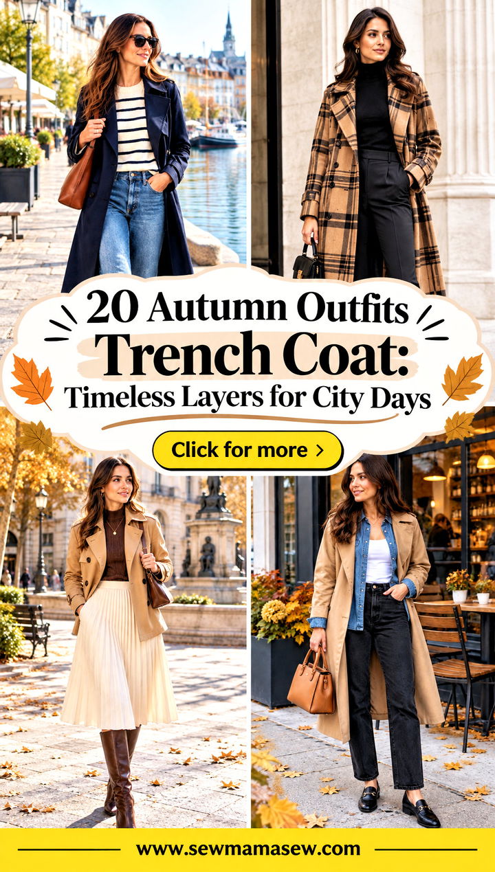 20 Autumn Outfits Trench Coat Timeless Layers for City Days - 20 Autumn Outfits Trench Coat: Timeless Layers for City Days