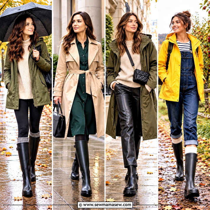 20 Autumn Rain Outfits for Chic, Comfortable Wet-Weather Days