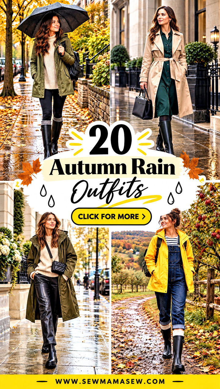 20 Autumn Rain Outfits for Chic Comfortable Wet-Weather Days - 20 Autumn Rain Outfits for Chic, Comfortable Wet-Weather Days