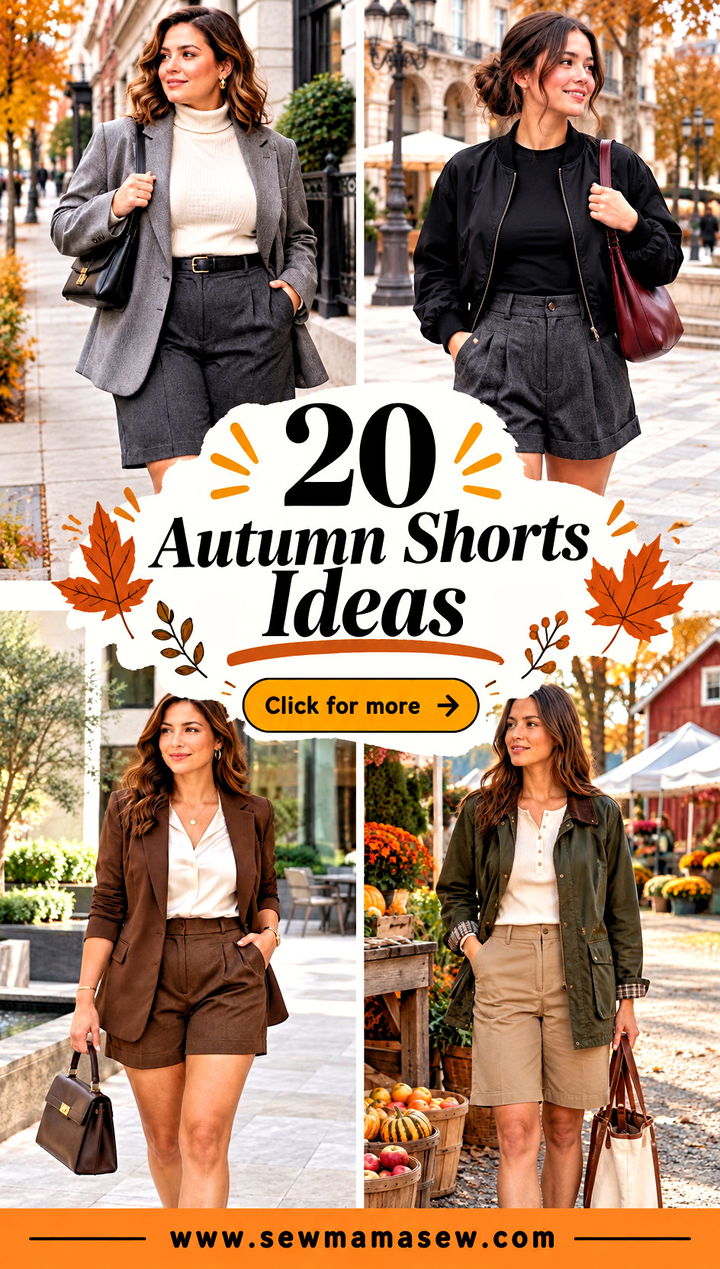 20 Autumn Shorts Ideas for Surprisingly Cozy Weekend Looks - 20 Autumn Shorts Ideas for Surprisingly Cozy Weekend Looks