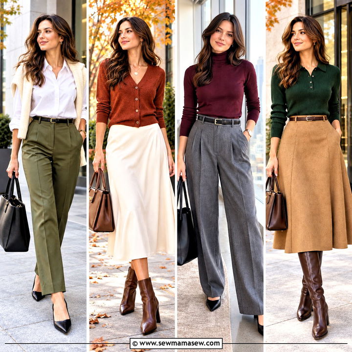20 Autumn Smart Casual Women Work Outfits for Confident Days