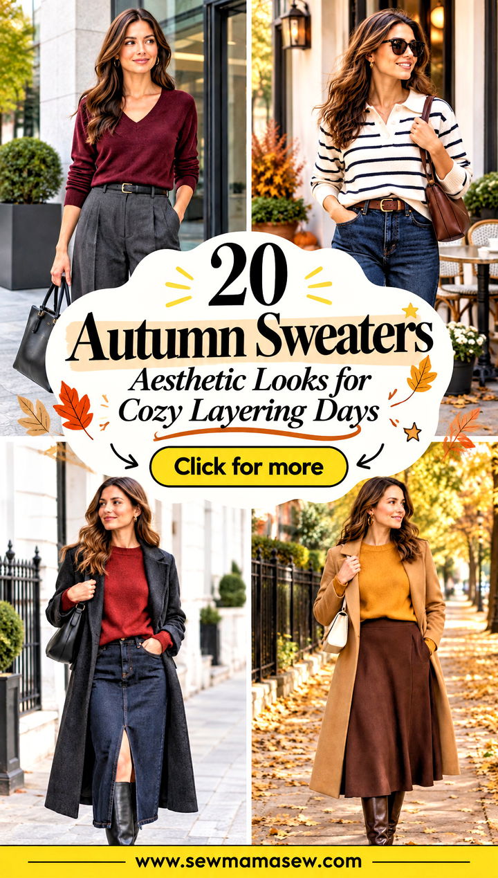 20 Autumn Sweaters Aesthetic Looks for Cozy Layering Days - 20 Autumn Sweaters Aesthetic Looks for Cozy Layering Days