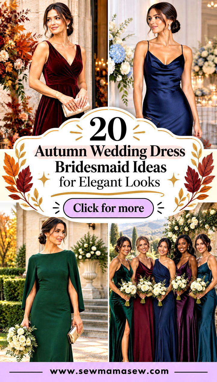20 Autumn Wedding Dress Bridesmaid Ideas for Elegant Looks - 20 Autumn Wedding Dress Bridesmaid Ideas for Elegant Looks