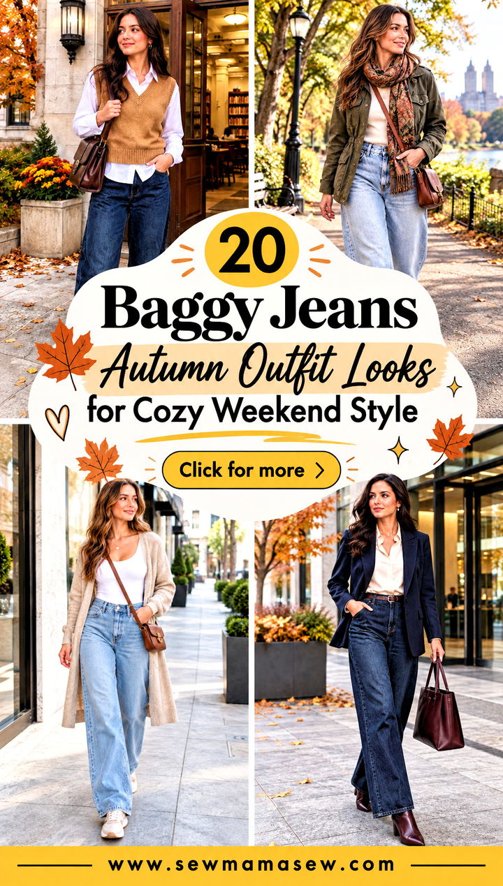 20 Baggy Jeans Autumn Outfit Looks for Cozy Weekend Style - 20 Baggy Jeans Autumn Outfit Looks for Cozy Weekend Style