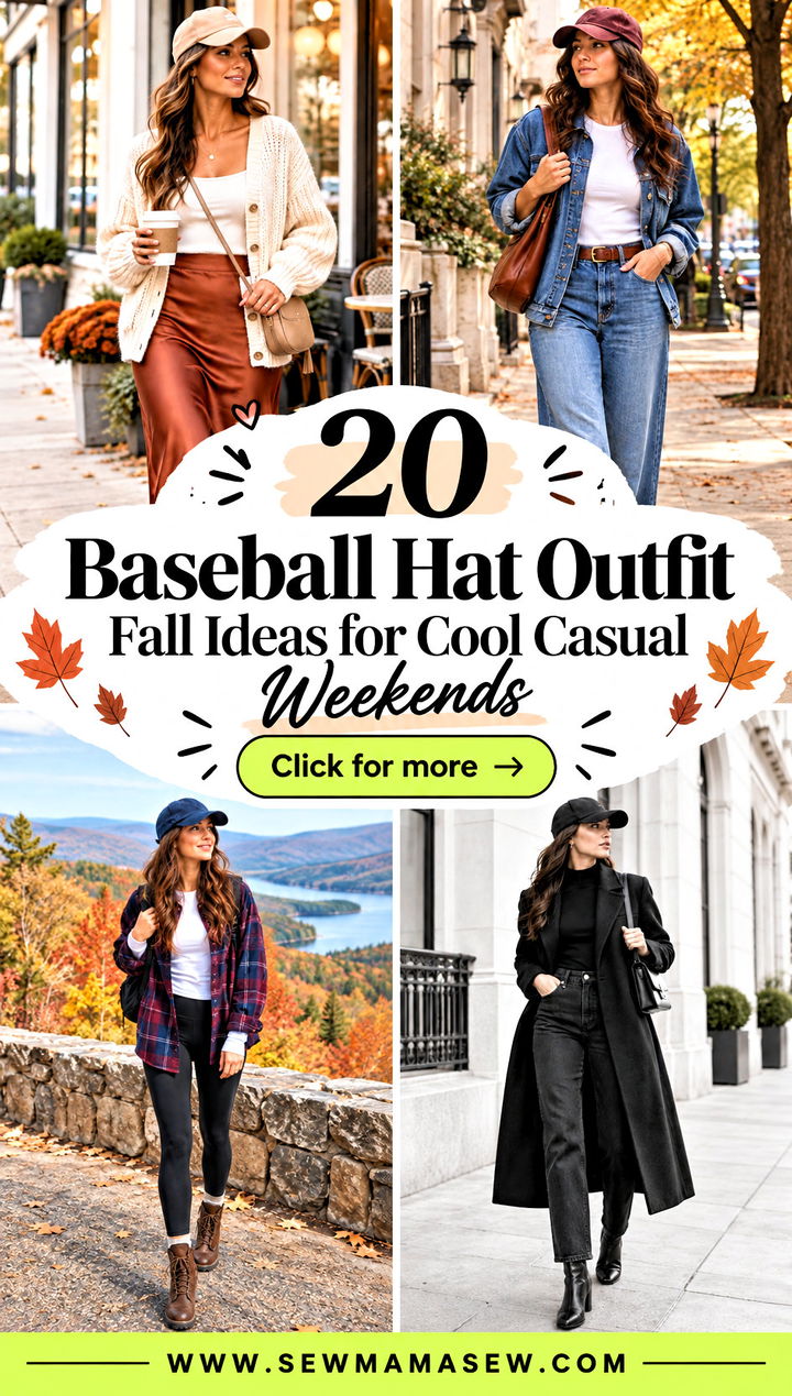 20 Baseball Hat Outfit Fall Ideas for Cool Casual Weekends - 20 Baseball Hat Outfit Fall Ideas for Cool Casual Weekends