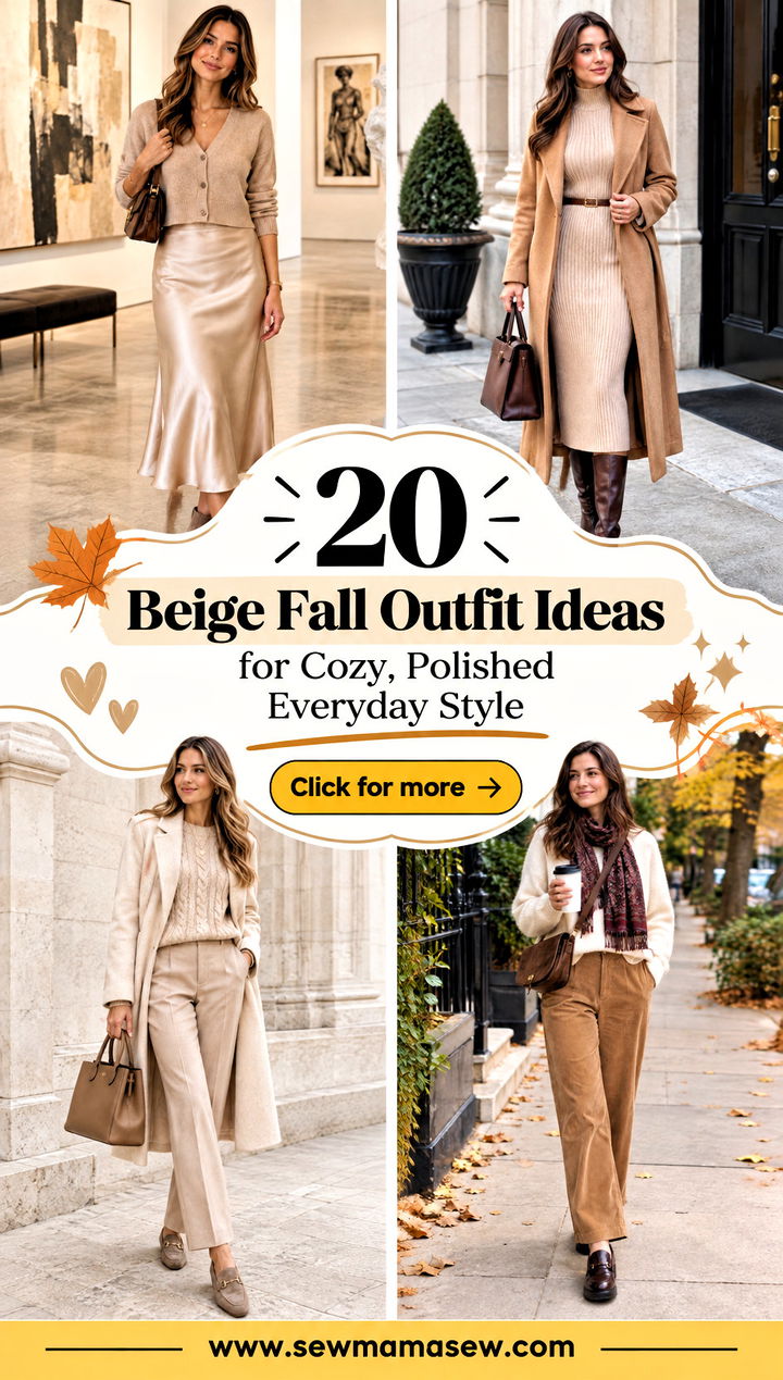20 Beige Fall Outfit Ideas for Cozy Polished Everyday Style - 20 Beige Fall Outfit Ideas for Cozy, Polished Everyday Style