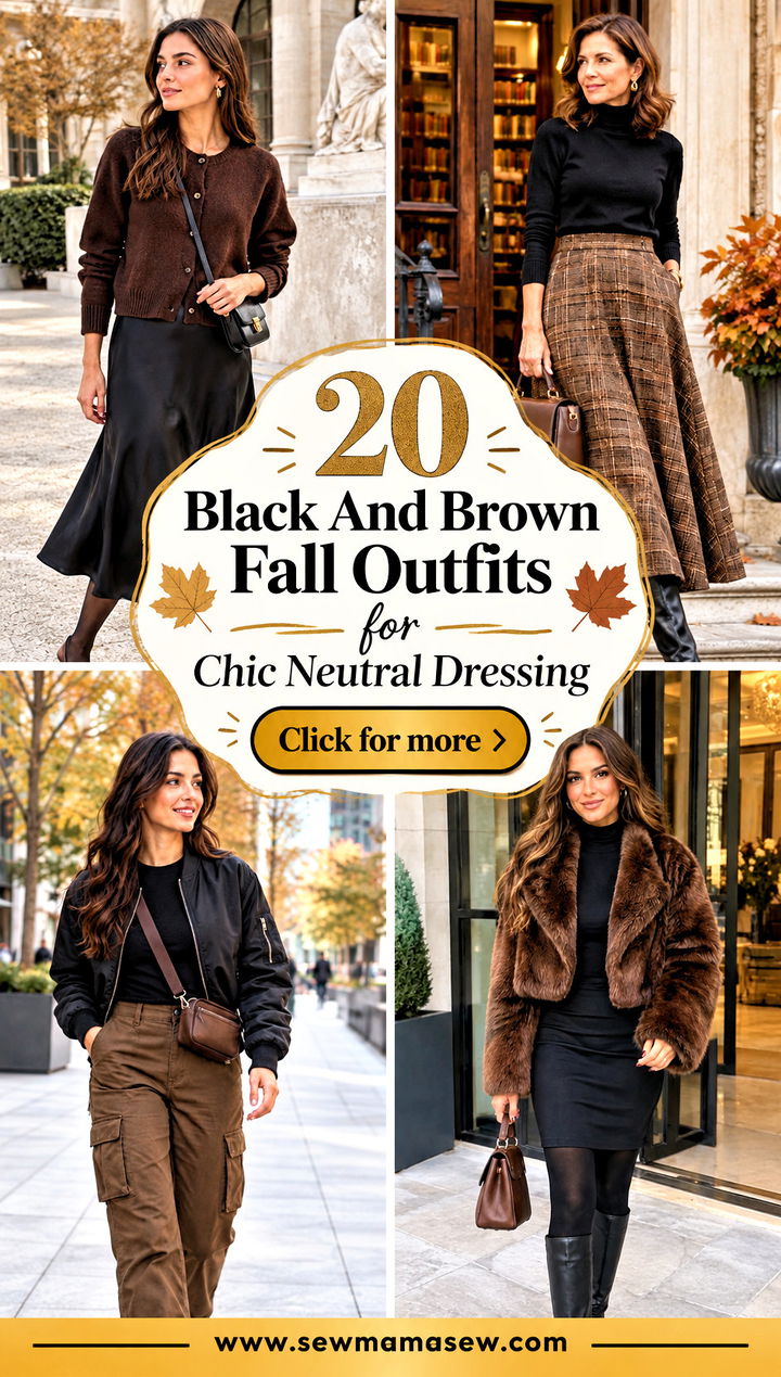 20 Black And Brown Fall Outfits for Chic Neutral Dressing - 20 Black And Brown Fall Outfits for Chic Neutral Dressing