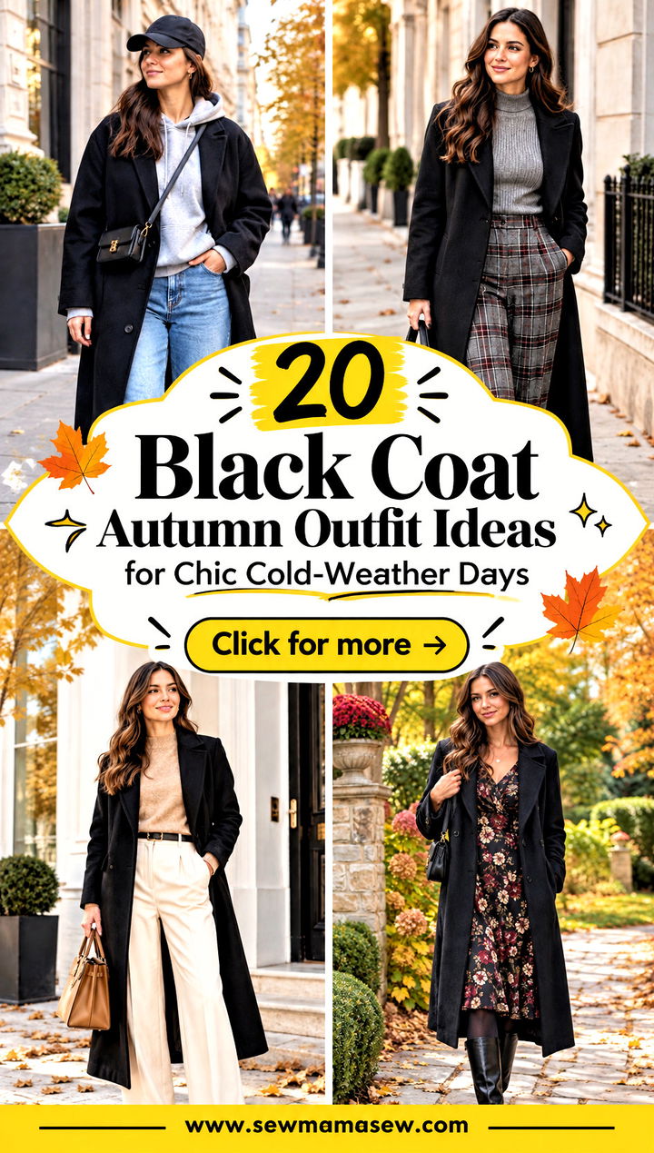 20 Black Coat Autumn Outfit Ideas for Chic Cold-Weather Days - 20 Black Coat Autumn Outfit Ideas for Chic Cold-Weather Days