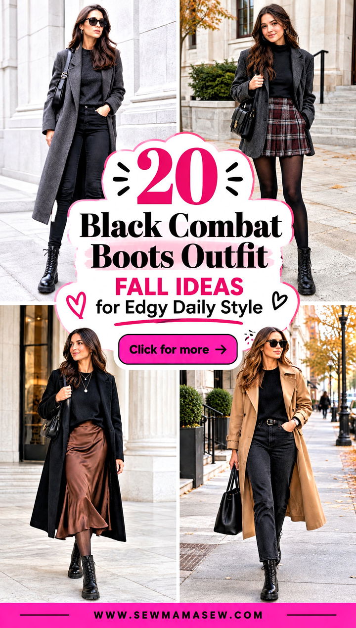 20 Black Combat Boots Outfit Fall Ideas for Edgy Daily Style - 20 Black Combat Boots Outfit Fall Ideas for Edgy Daily Style
