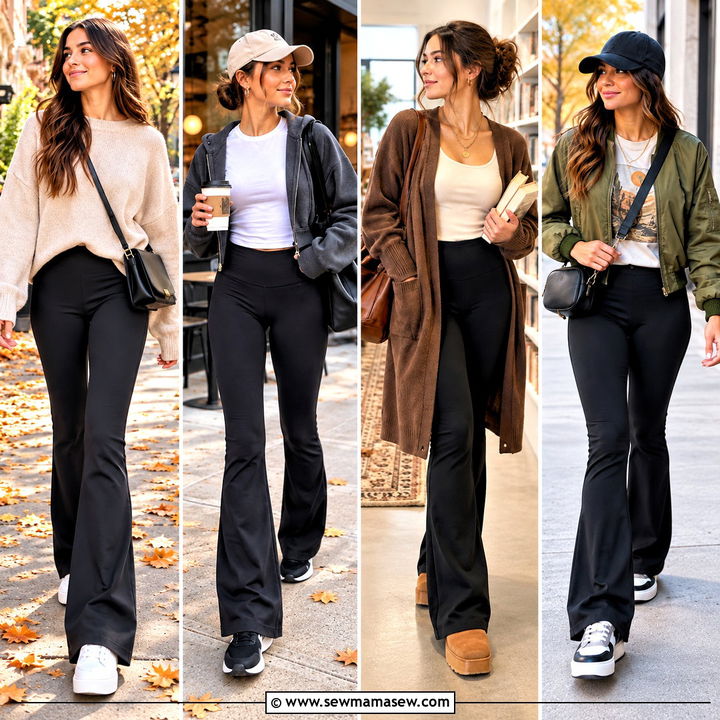 20 Black Flair Leggings Outfit Fall Looks for Cozy Days