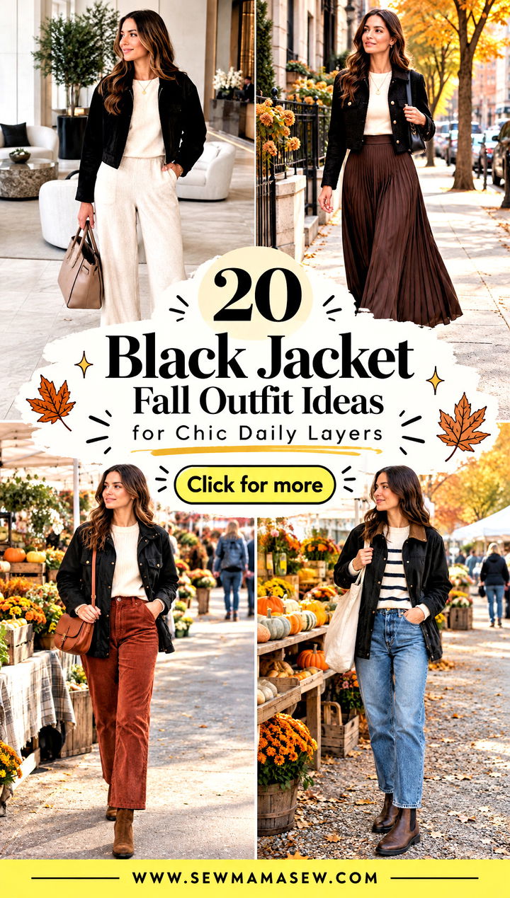20 Black Jacket Fall Outfit Ideas for Chic Daily Layers - 20 Black Jacket Fall Outfit Ideas for Chic Daily Layers