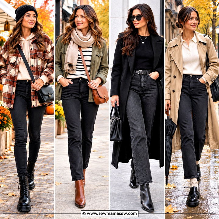 20 Black Jeans Outfit Autumn Looks for Chic Daily Wear