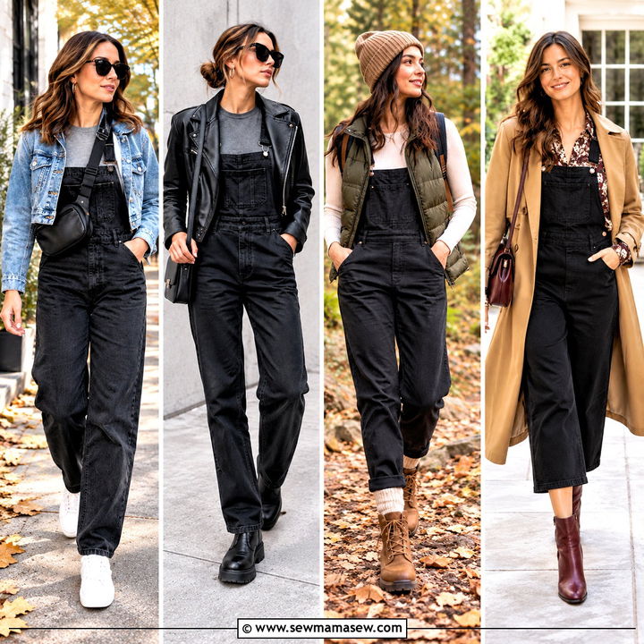 20 Black Overalls Outfit Fall Looks for Cozy Casual Days