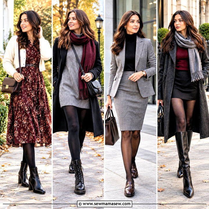 20 Black Tights Outfit Fall Ideas for Cozy Weekend Style