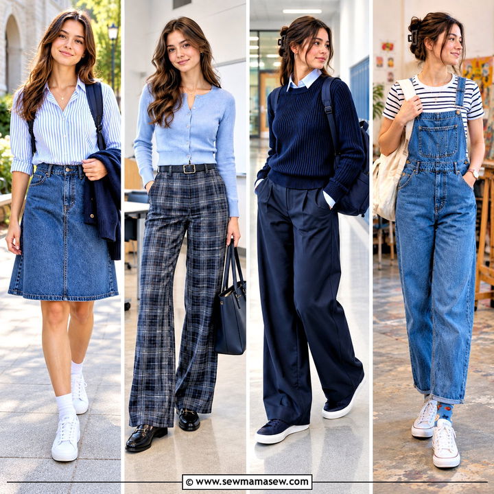 20 Blue Back to School Outfits for Fresh, Confident Style