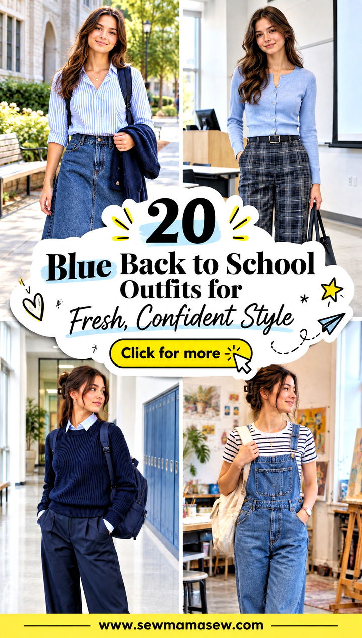 20 Blue Back to School Outfits for Fresh Confident Style - 20 Blue Back to School Outfits for Fresh, Confident Style