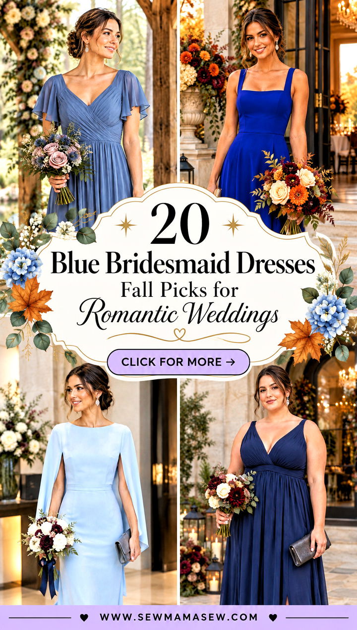 20 Blue Bridesmaid Dresses Fall Picks for Romantic Weddings - 20 Blue Bridesmaid Dresses Fall Picks for Romantic Weddings