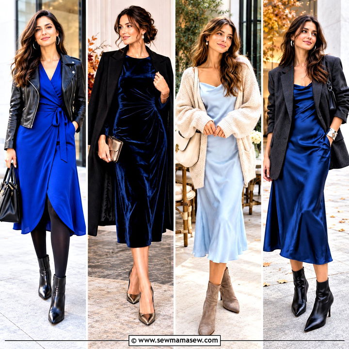20 Blue Fall Dress Ideas for Charming Cool-Weather Dates