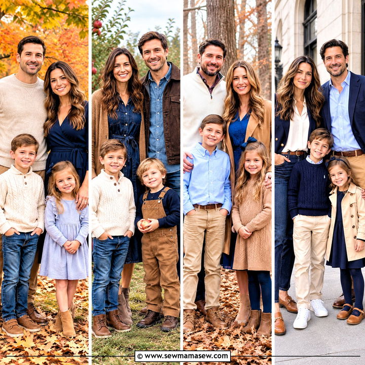 20 Blue Fall Family Pictures Outfits for Cozy Photo Memories
