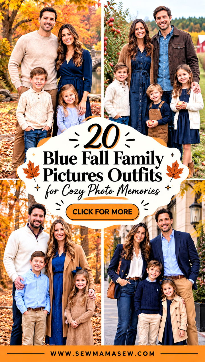 20 Blue Fall Family Pictures Outfits for Cozy Photo Memories - 20 Blue Fall Family Pictures Outfits for Cozy Photo Memories