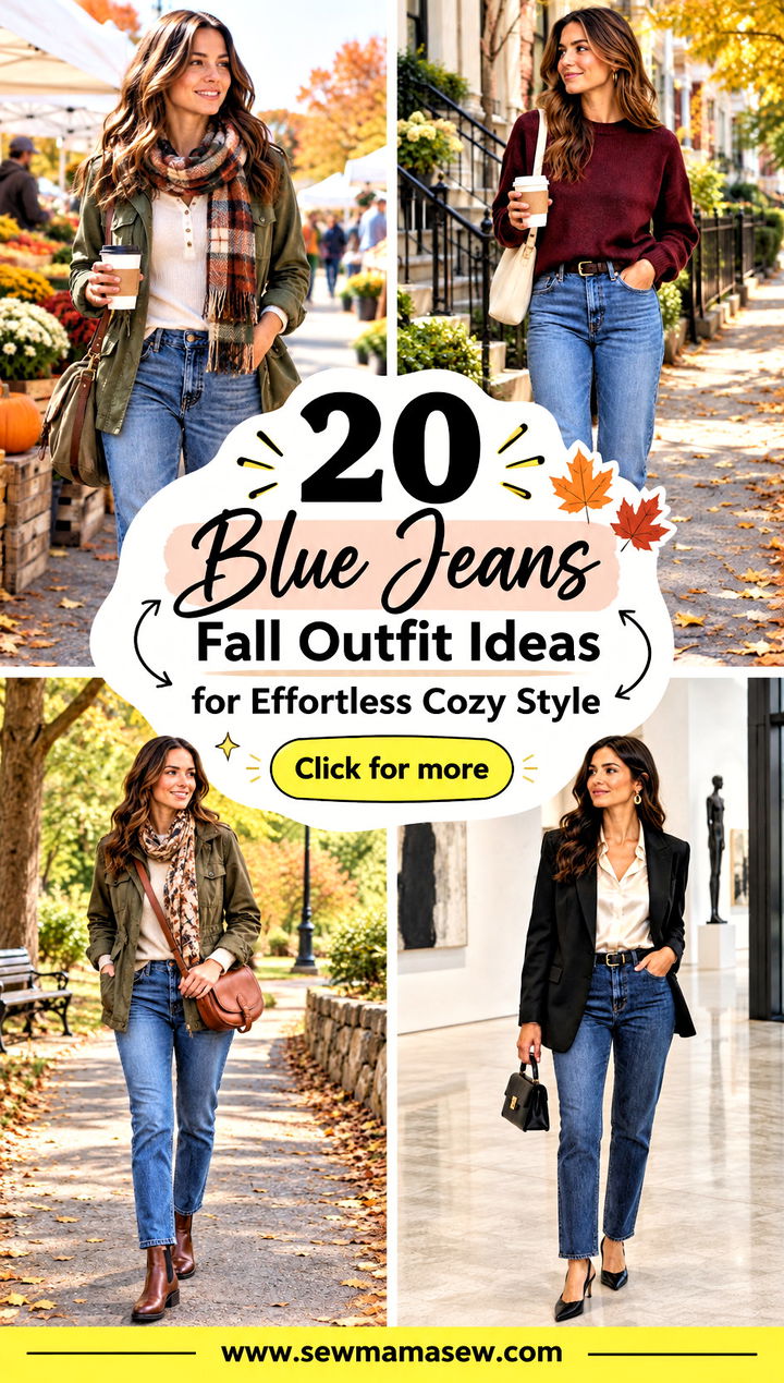 20 Blue Jeans Fall Outfit Ideas for Effortless Cozy Style - 20 Blue Jeans Fall Outfit Ideas for Effortless Cozy Style