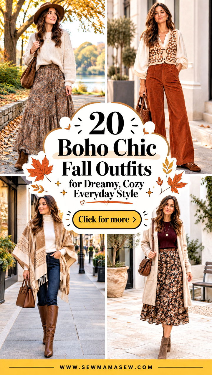 20 Boho Chic Fall Outfits for Dreamy Cozy Everyday Style - 20 Boho Chic Fall Outfits for Dreamy, Cozy Everyday Style