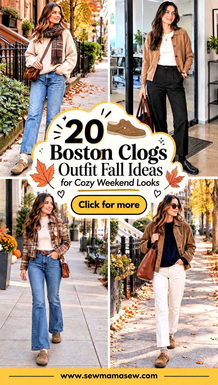 20 Boston Clogs Outfit Fall Ideas for Cozy Weekend Looks - 20 Boston Clogs Outfit Fall Ideas for Cozy Weekend Looks